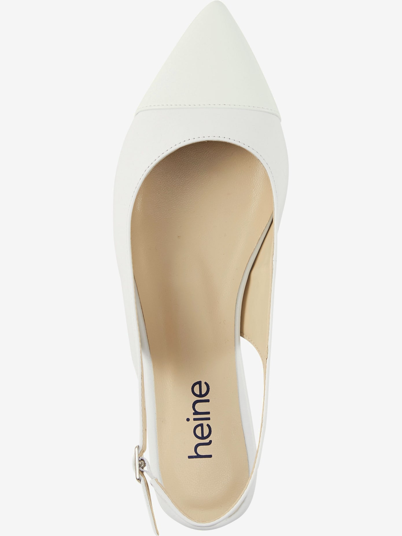 Ballerines ouvertes à l'arrière en cuir nappa de mouton