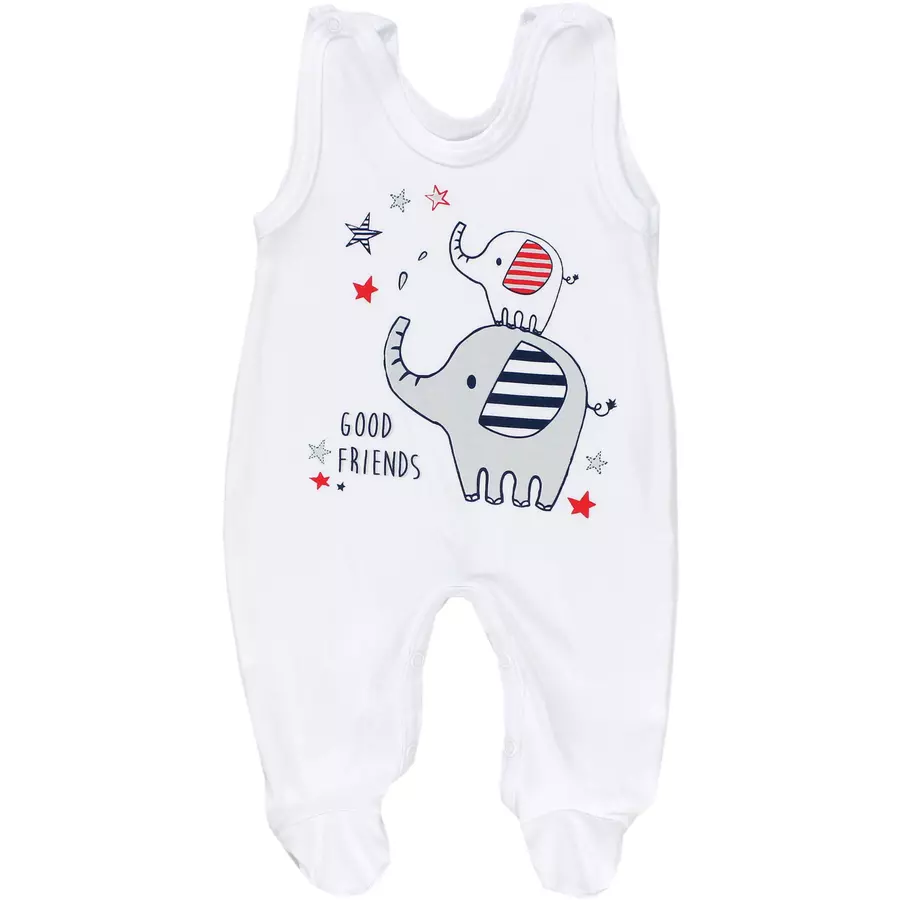 TupTam Baby Strampler mit Aufdruck Spruch 5er Pack weißbeige