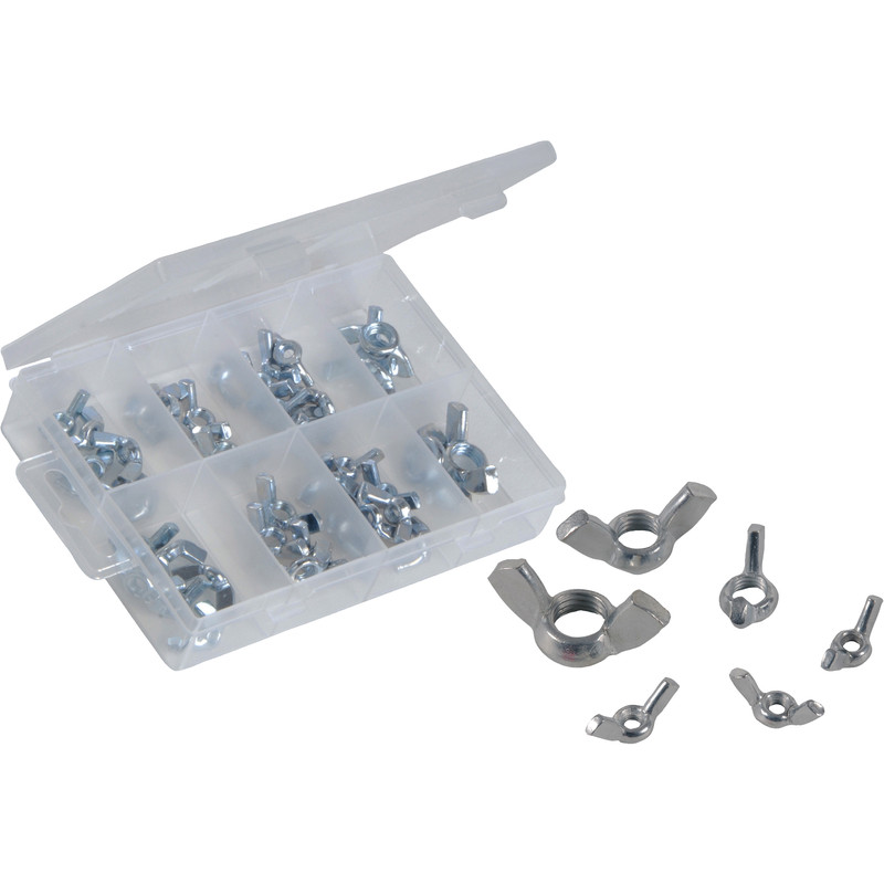 Set vleugelmoeren 40-delig