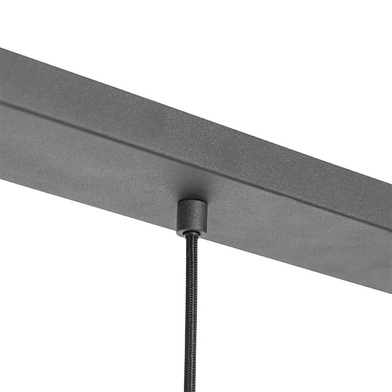 Moderne hanglamp zwart 4-lichts - Saffira