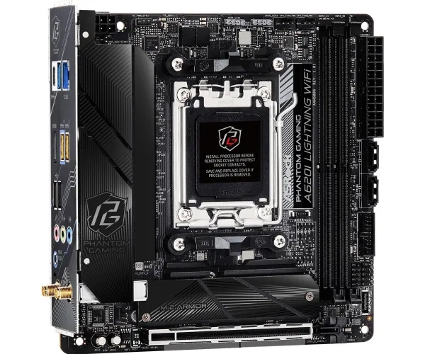 Asrock Phantom Gaming A620I Lightning WiFi AMD A620 Socket AM5 mini ITX