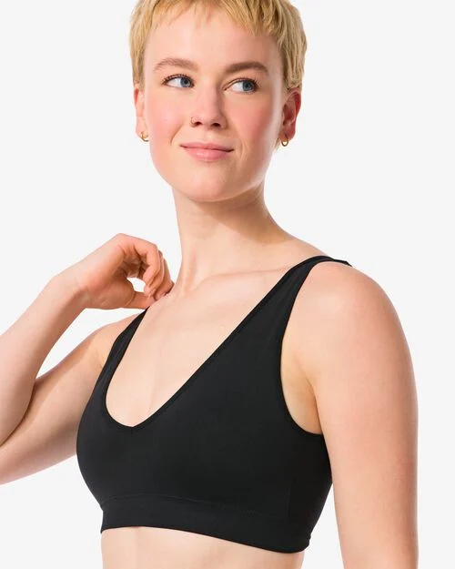 brassière préformée sans couture sans armatures noir