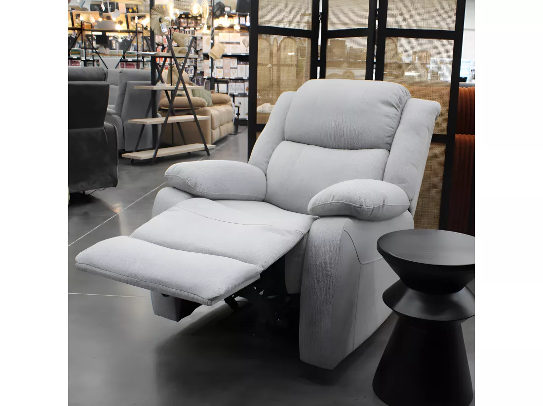 Fauteuil relax électrique inclinable gris clair David