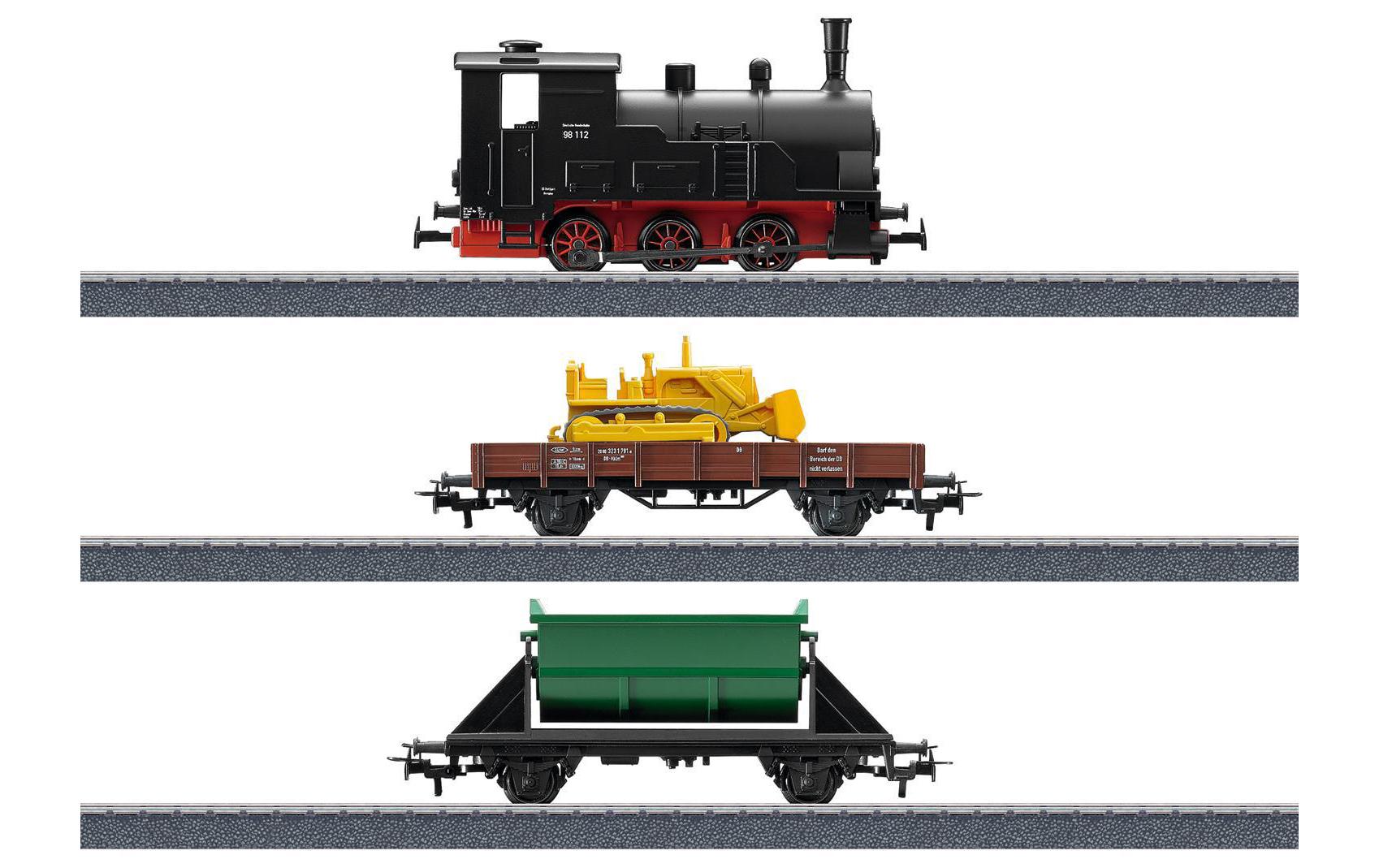 Startpackung H0 Start up «Mein Start mit Märklin»<br>Lokomotive, Niederbordwagen und Kippwagen