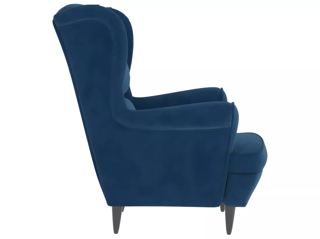 Fauteuil bleu velours