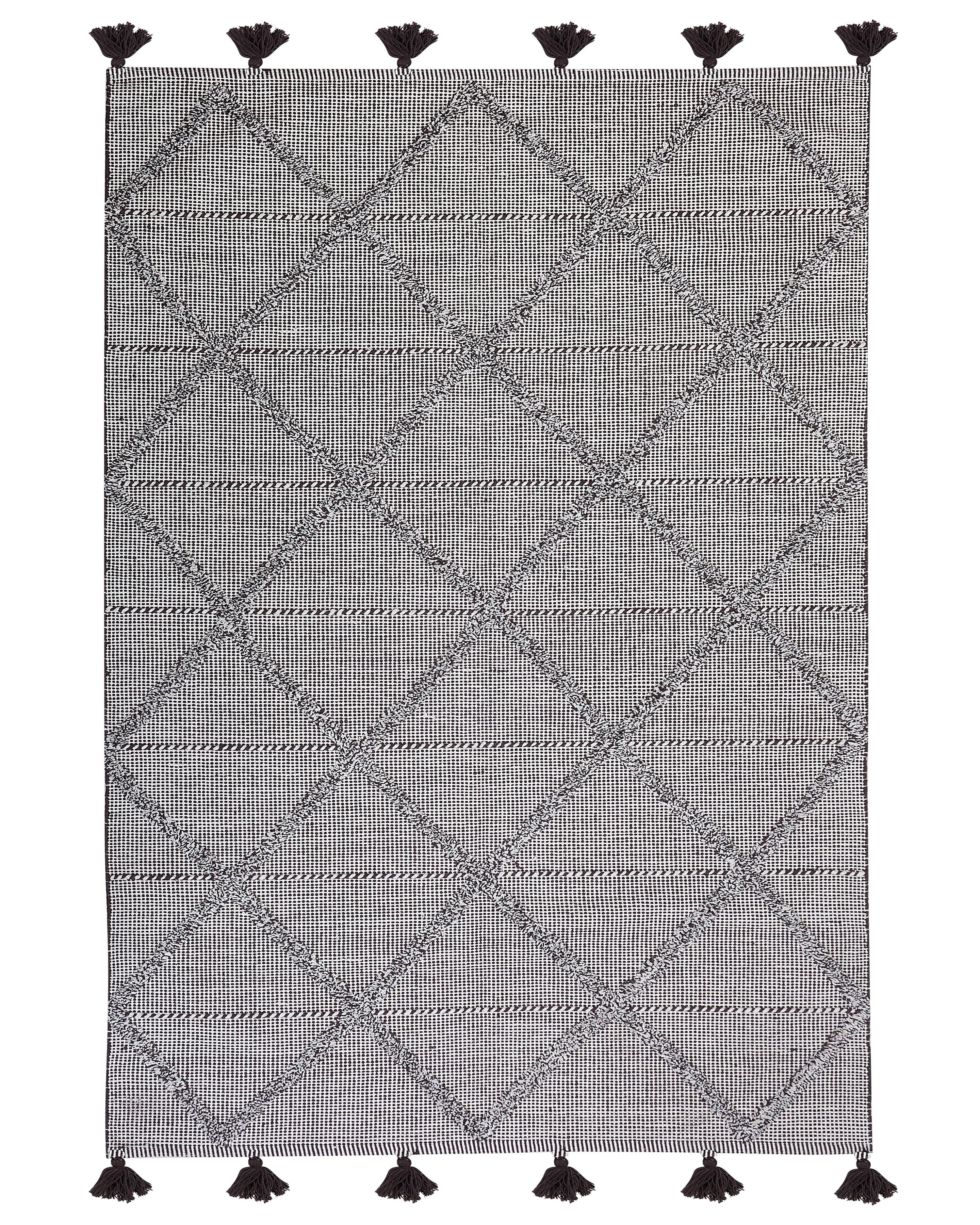 Vloerkleed TUZLA Bruin 140 x 200 cm Katoen