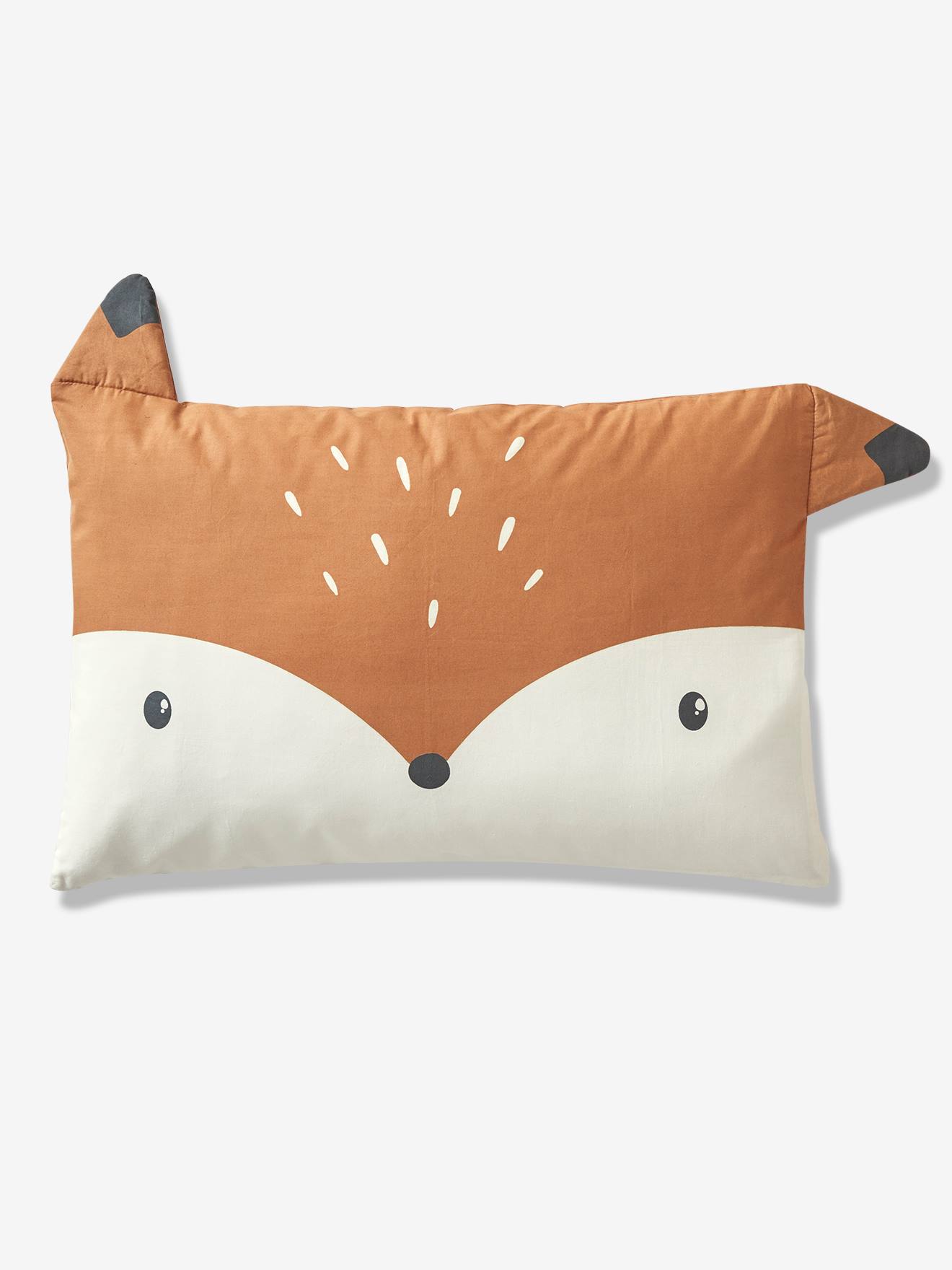 Capa de edredom lisa azul média Baby Fox com estampas.