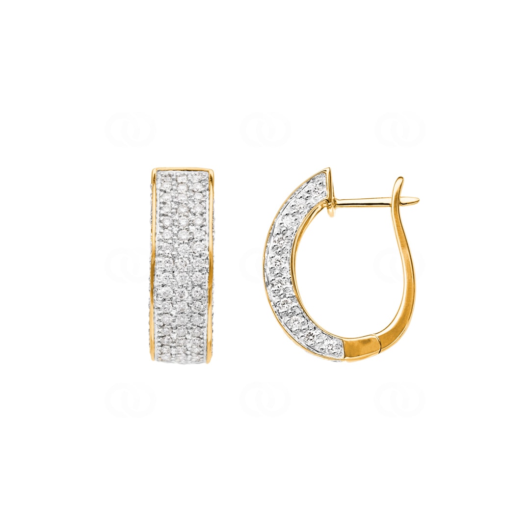 1.65 Karat Diamant-Kreolen 750/18 K Gelbgold