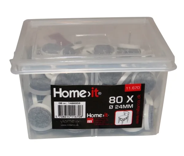 Home>it® glidesøm med filt Ø24 mm 80 stk grå