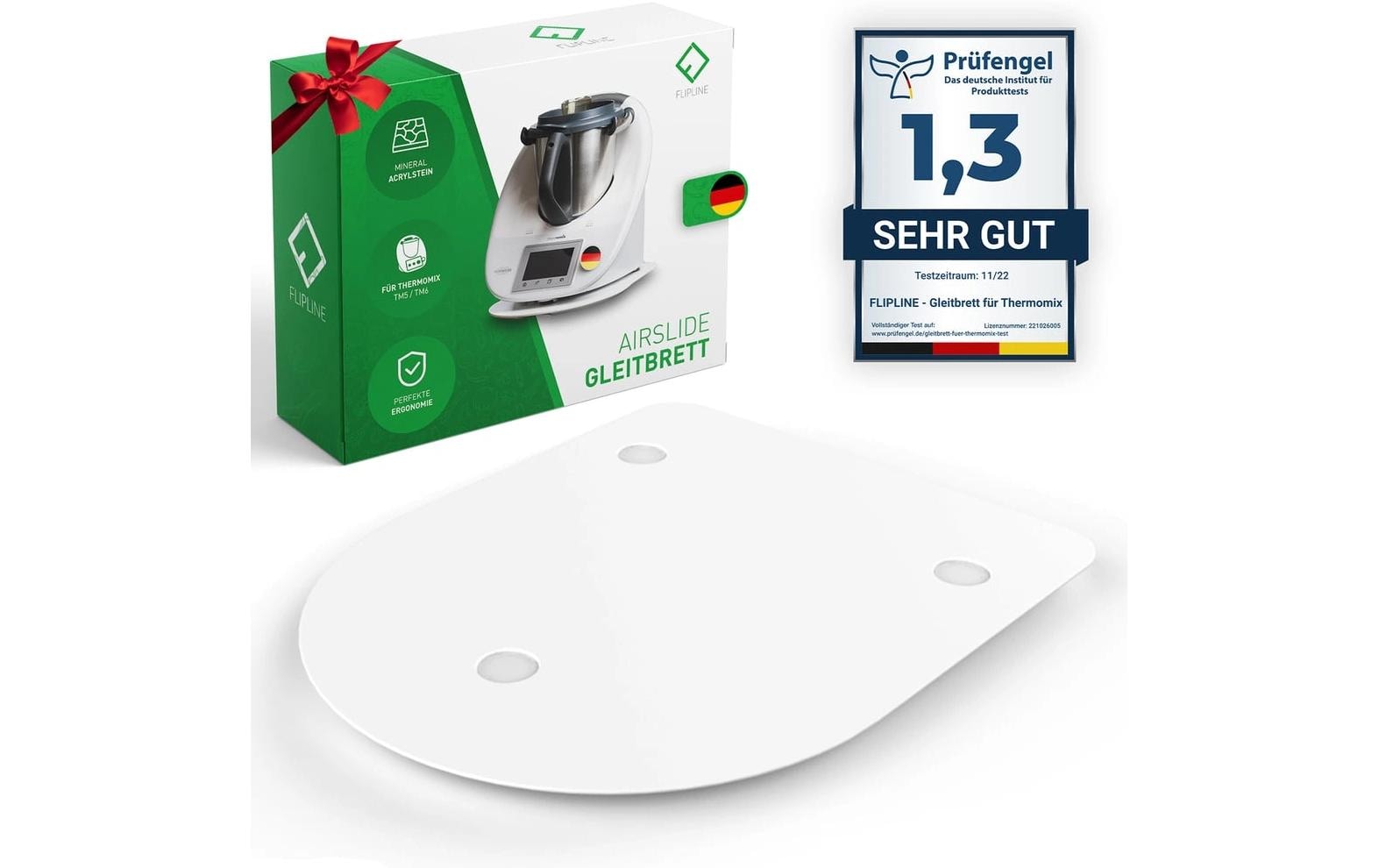 Gleitbrett für Thermomix – Mineral-AcrylsteinBewegliche Standplatte aus Acryl