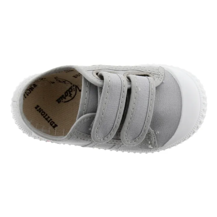 Victoria Baskets Scratchs Tiras Lona | Gris
