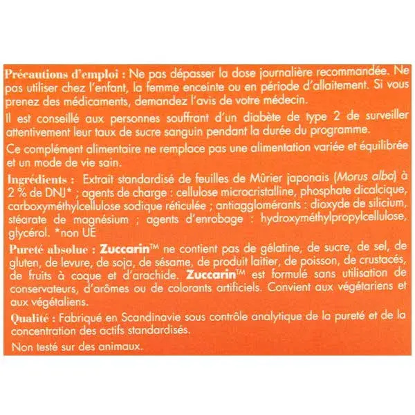 New Nordic Zuccarin Mûrier 120 comprimés