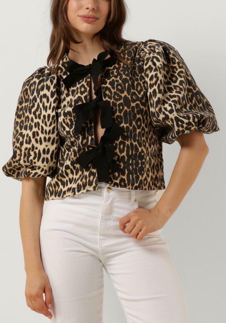 beige co'couture top leocc bow blouse