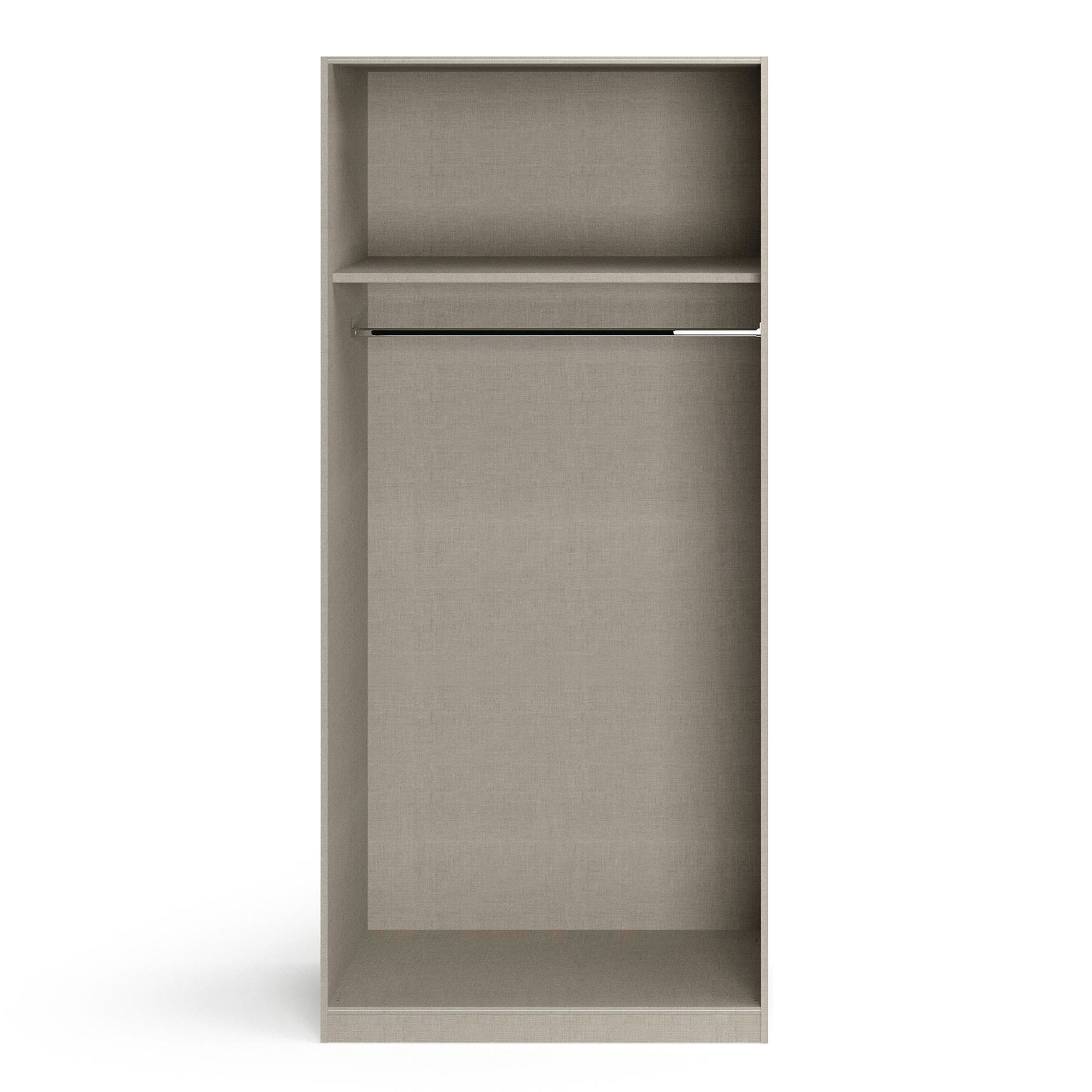 Drehtürenschrank - seidengrau - 2-türig - 91x210 cm