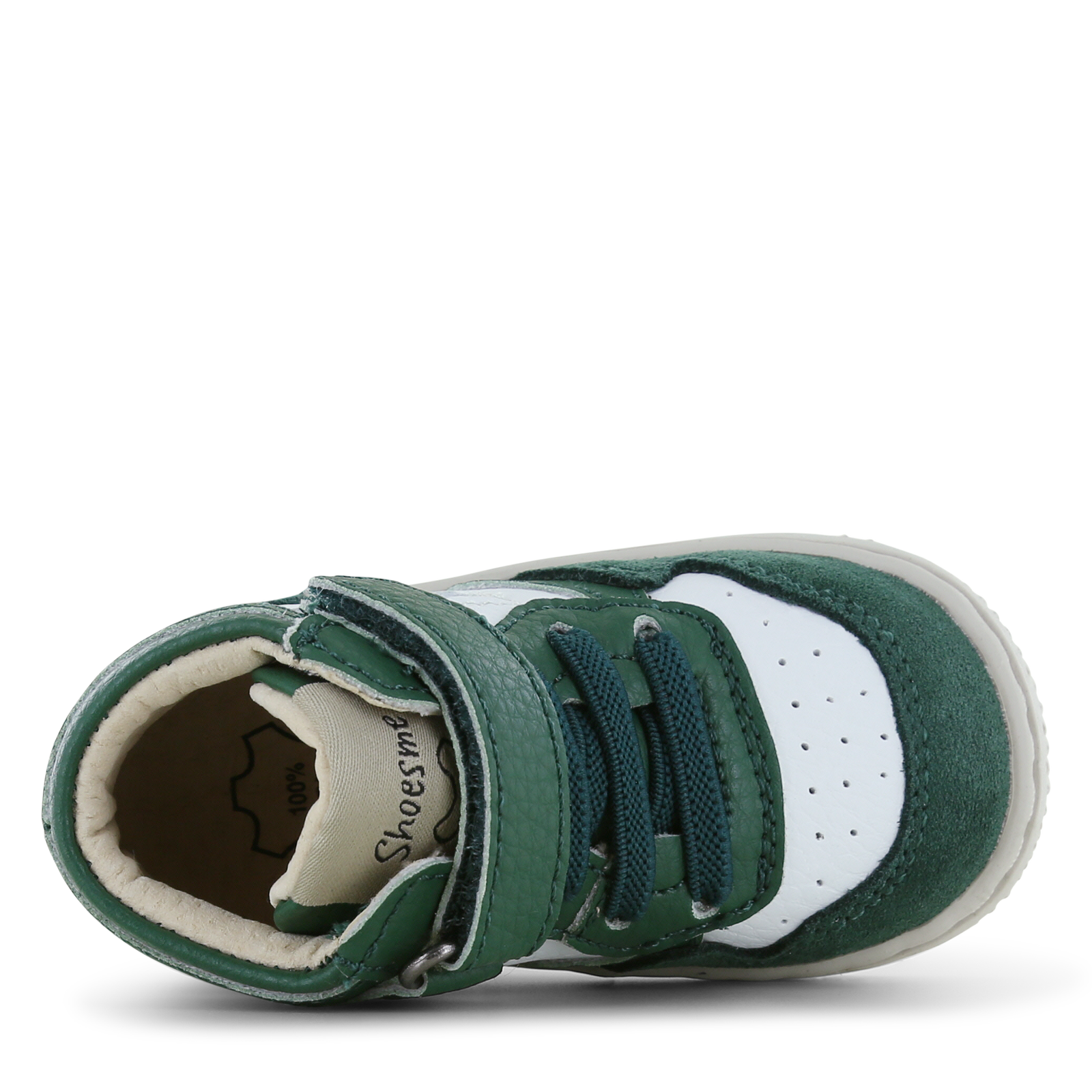 Shoesme wit-groen sneakertje Microfiber leer, Suède | Sale