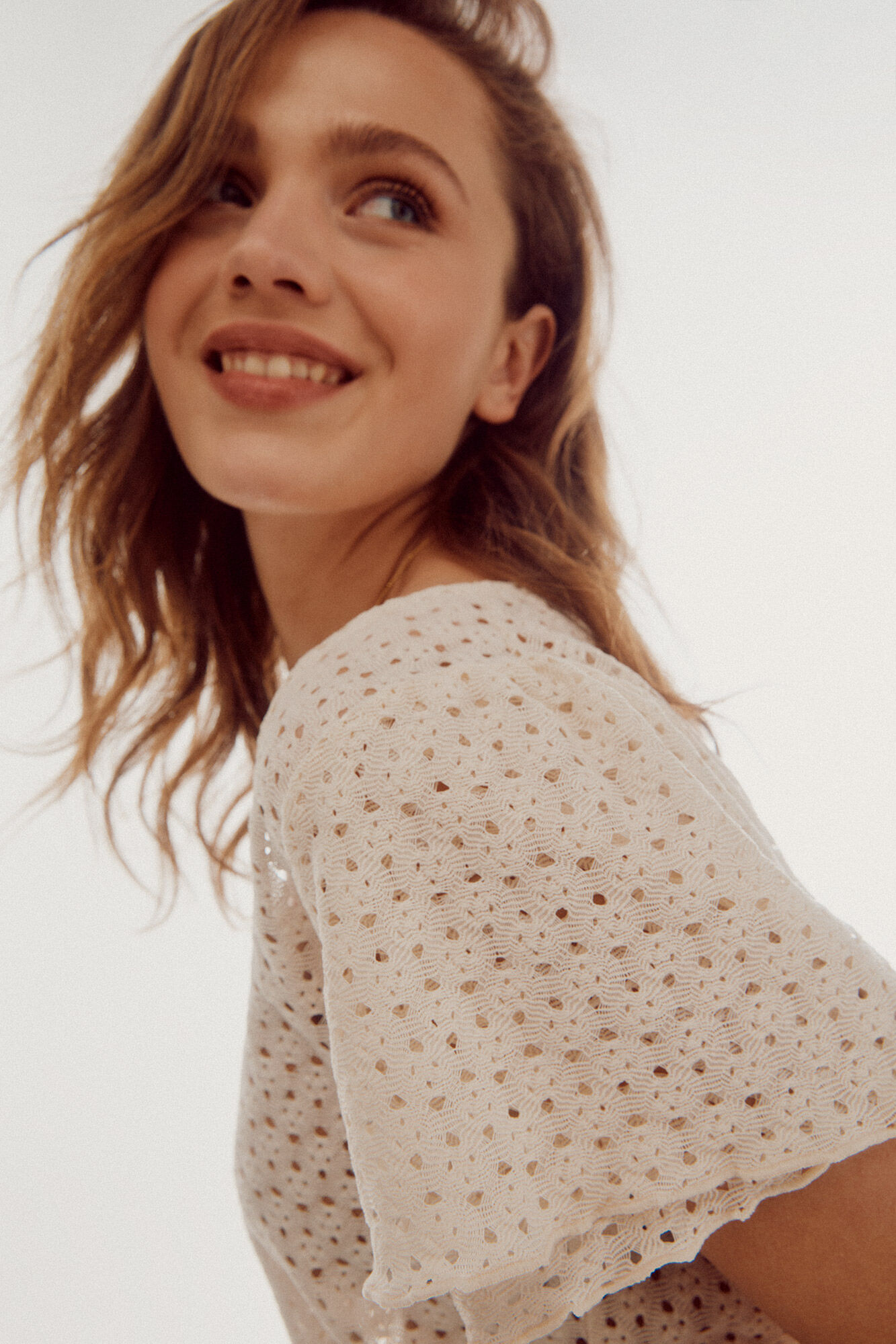 Blusa com babados - Marfim