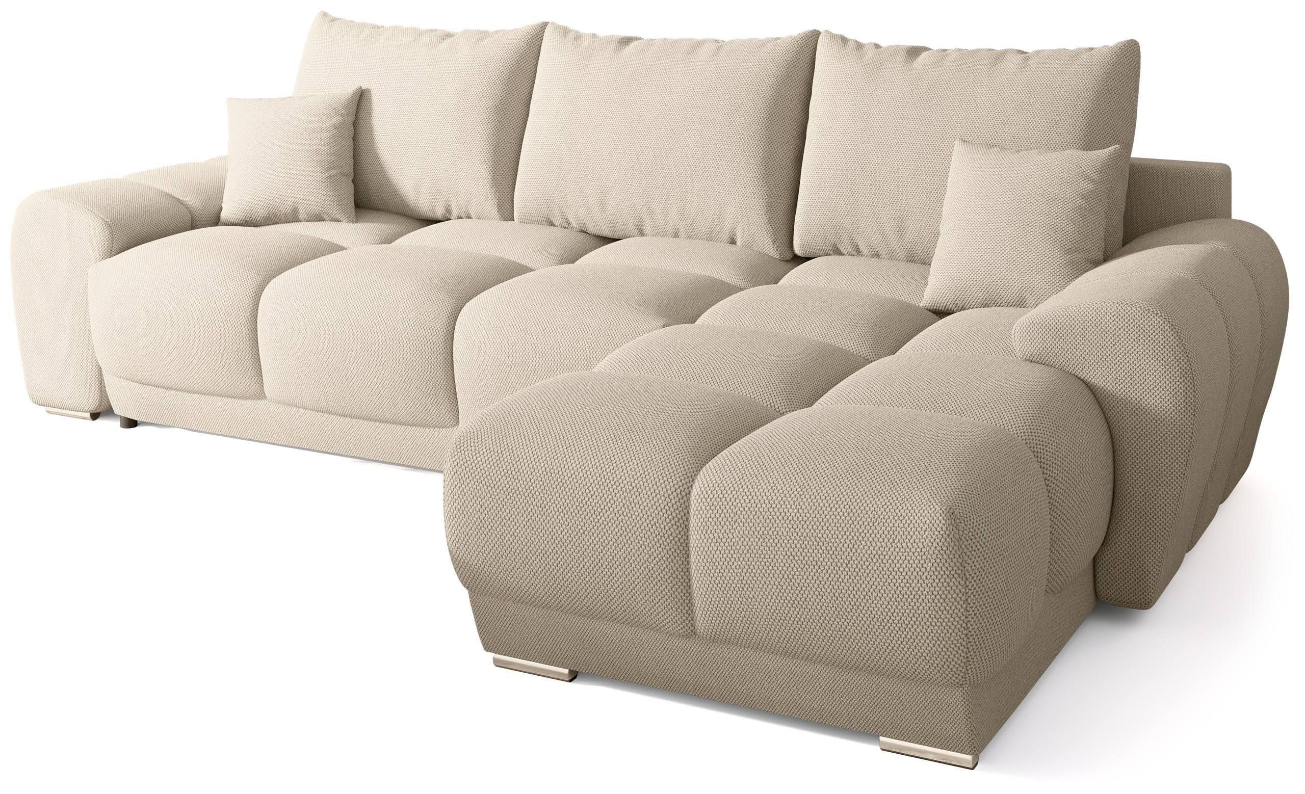 Bromarkt Ecksofa mit Schlaffunktion Nubes Material