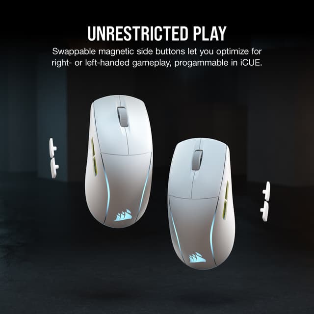 Corsair M75 RGB trådløs gaming-mus (hvid)