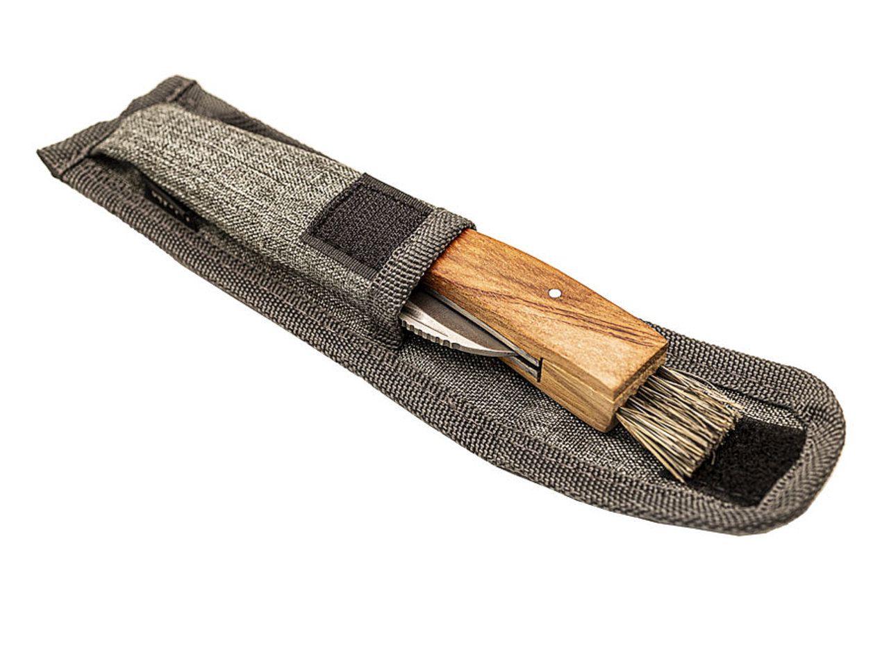 Pilzmesser Massivholz mit Naturhaarbürste