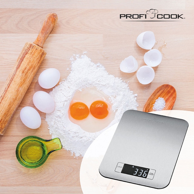 ProfiCook Digitale Küchenwaage PC-KW 1061, Edelstahl