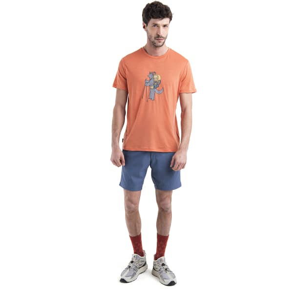 T-shirt randonnée ICEBREAKER M MERINO 150 TECH LITE III SS TEE TECH HEAD EMBER