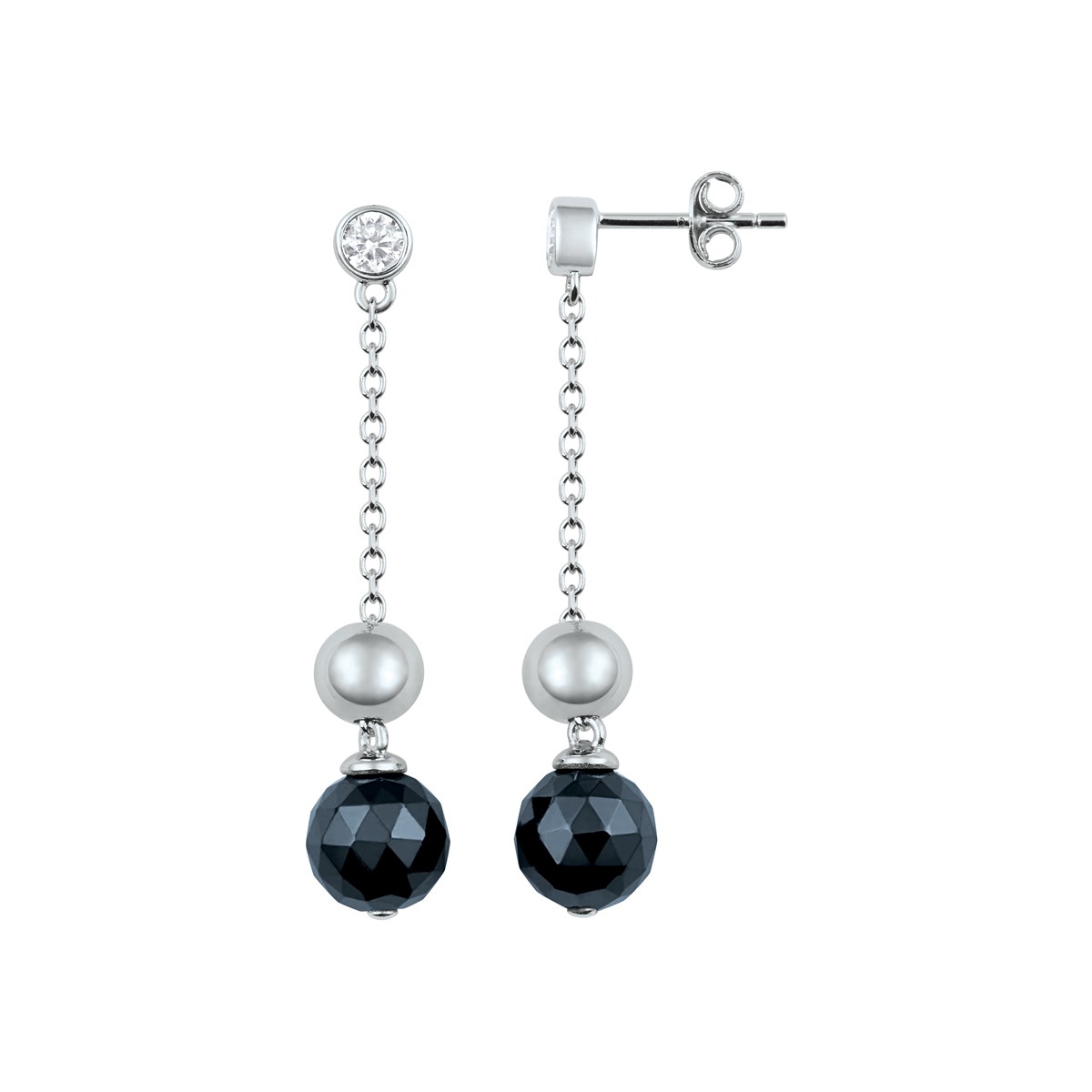 Boucles d'oreilles pendantes en Argent
