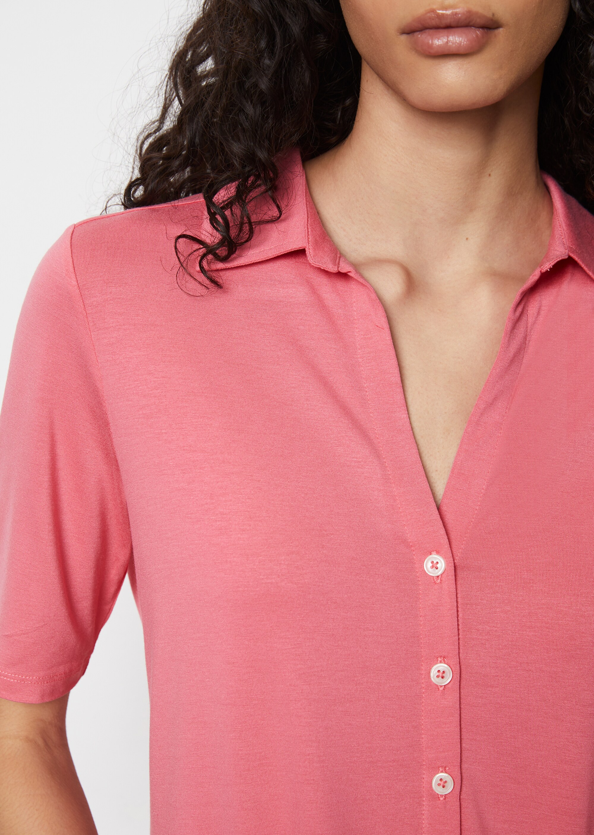 Kurzarm-Jerseybluse aus LENZING™ ECOVERO™