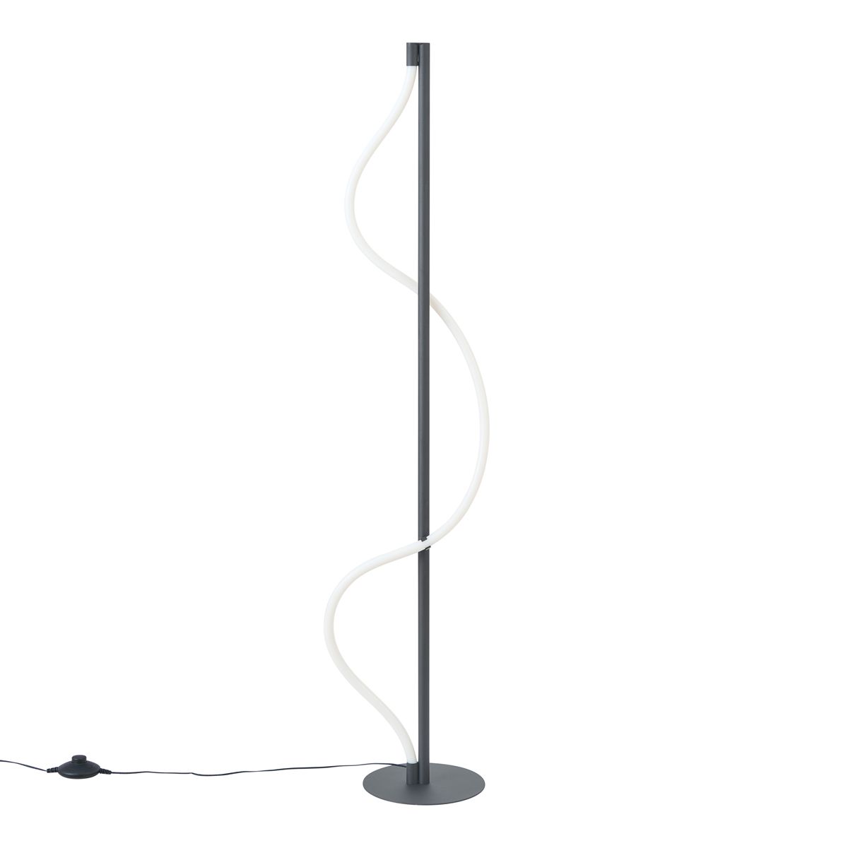 Moderne vloerlamp zwart incl. LED 3-staps dimbaar - Twirl