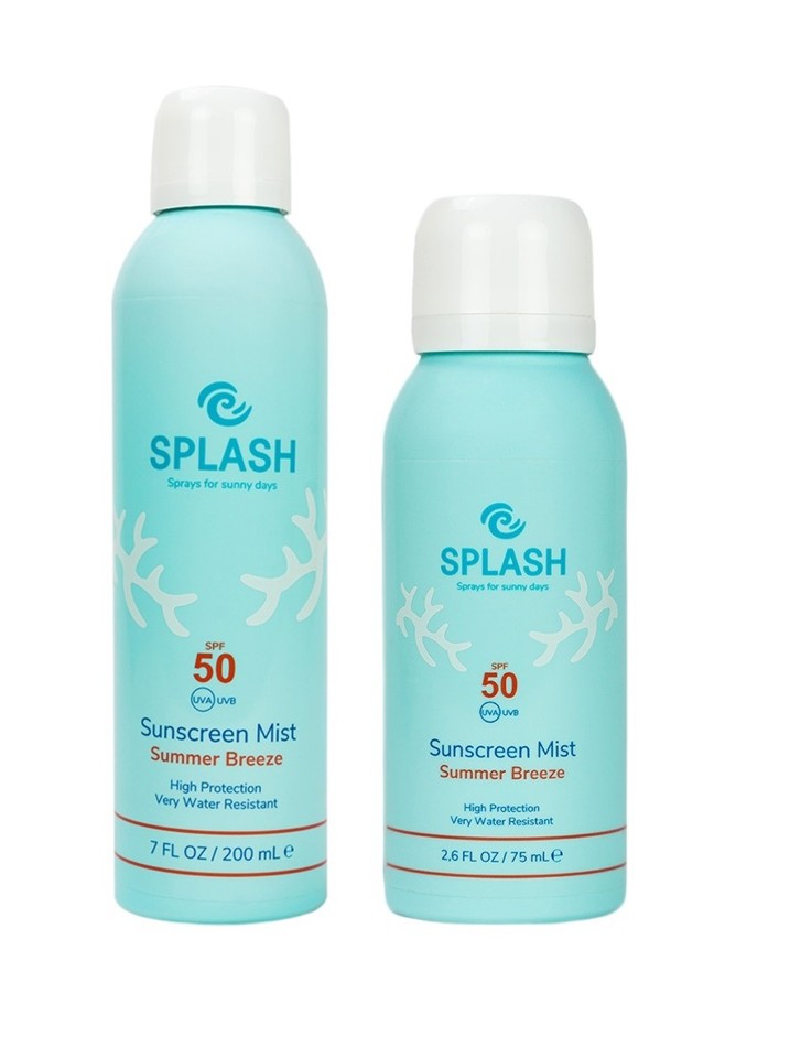 SPLASH - Summer Breeze Sunscreen Mist SPF 50 200 ml + SPLASH - Summer Breeze Sunscreen Mist SPF 50 75 ml - Solcreme