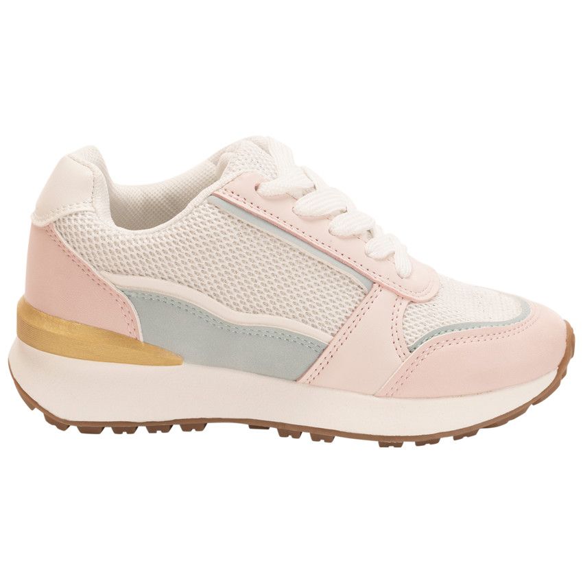 Baskets de sport en mesh avec empiècements pour fille - Blanc