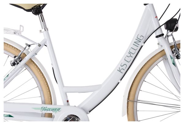 Vélo de ville dame 28'' Toscana 6 vitesses blanc TC 48 cm KS Cycling