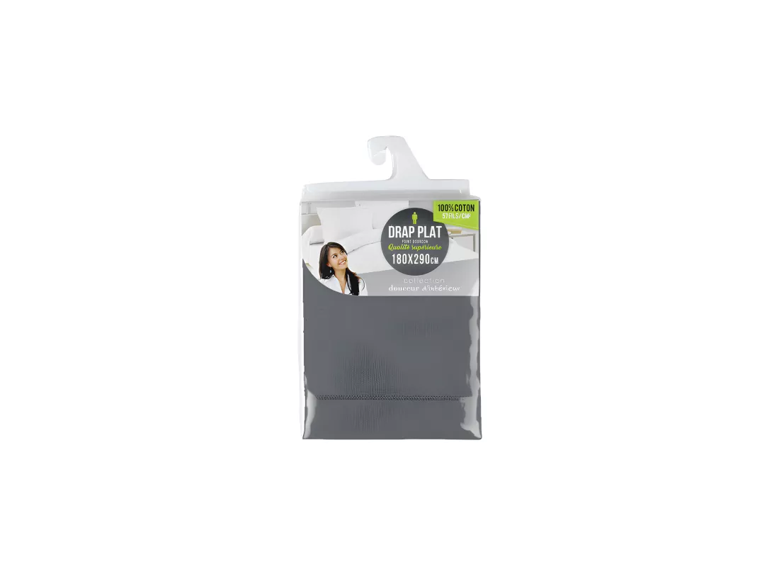 Drap plat en coton 