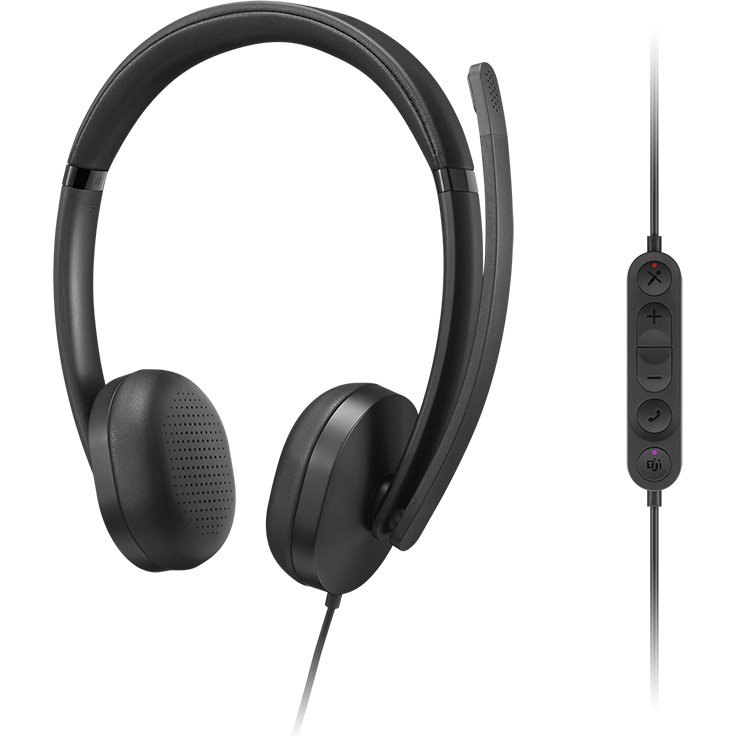 Lenovo VoIP Headset 5000 Casque Avec fil Arceau Bureau/Centre d'appels USB Type-C Noir