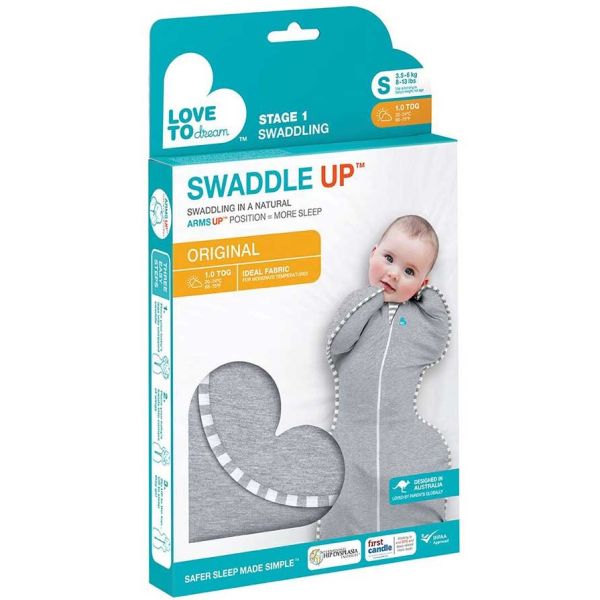 Love To Dream Swaddle UP Inbakerslaapzak - Mt. S - Grey