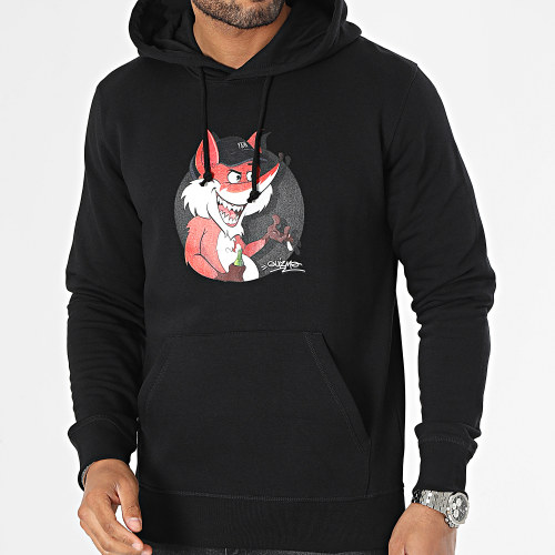 Sweat Capuche Renard Noir