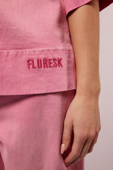 Fluresk roze dames jas