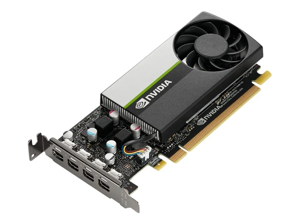 NVIDIA T1000 - grafikkort - T1000 - 4 GB GDDR6 - PCIe 3.0 x16 lavprofil - 4 x Mini DisplayPort