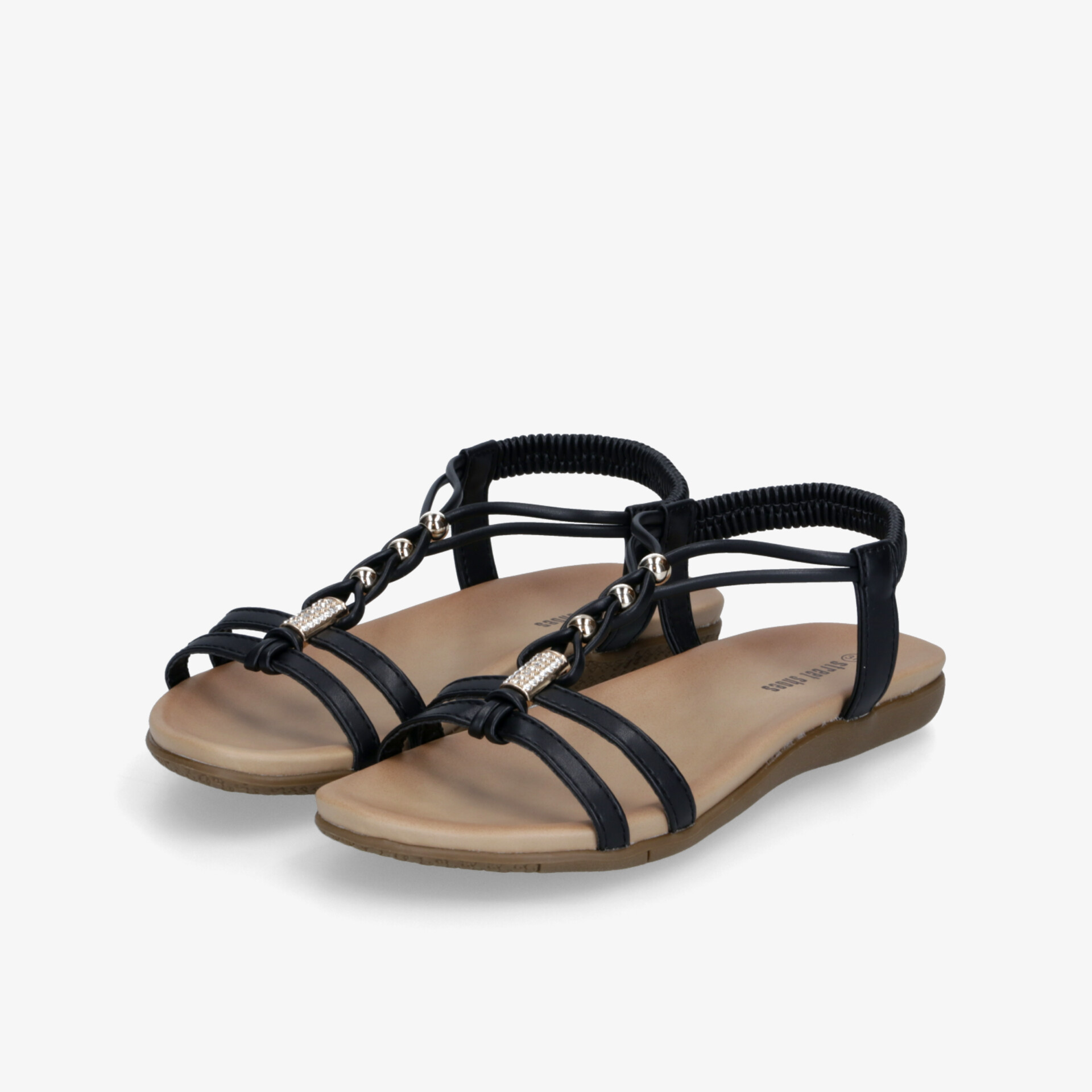 street shoes Damen Riemchensandalen schwarz