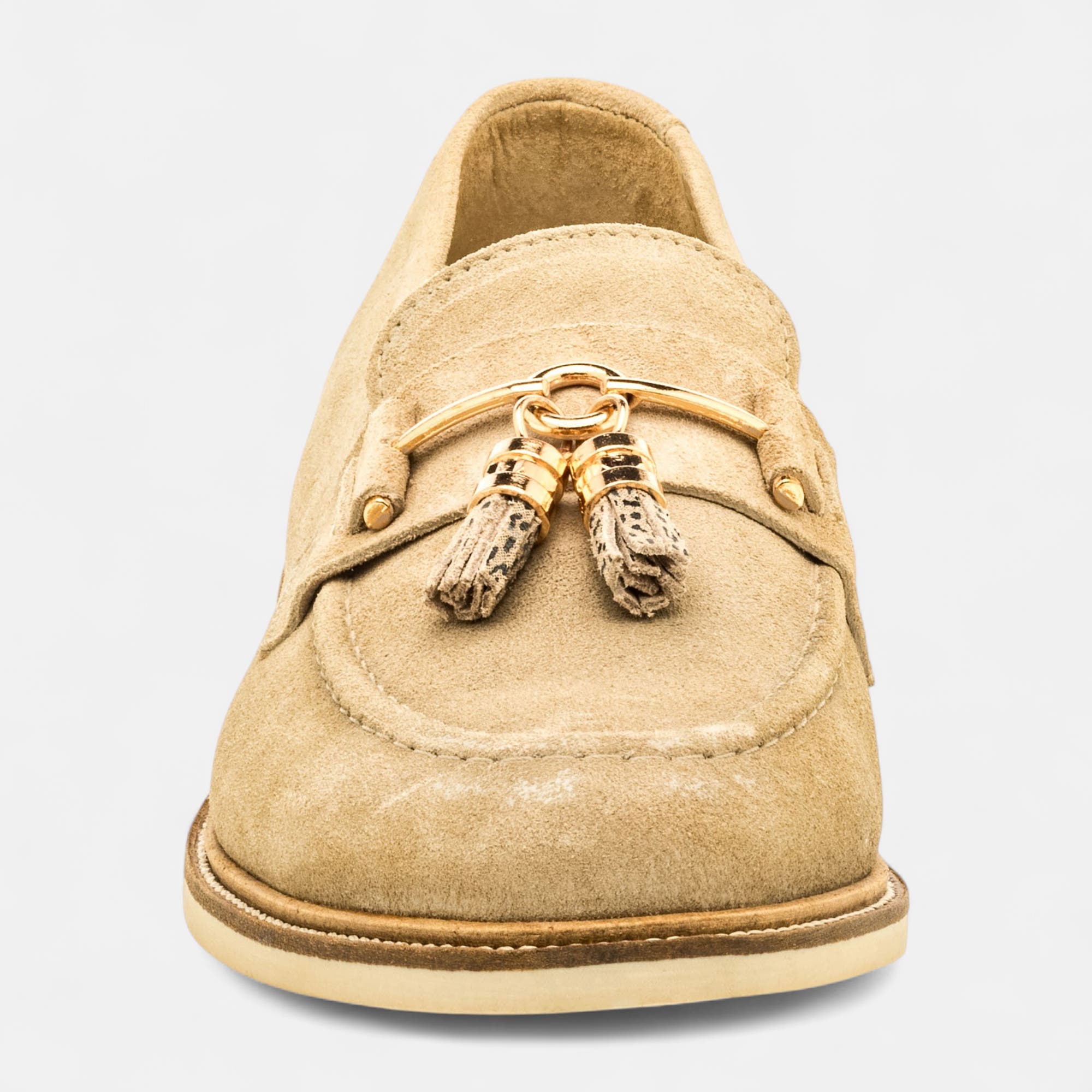 Mocassins Femme en cuir beige