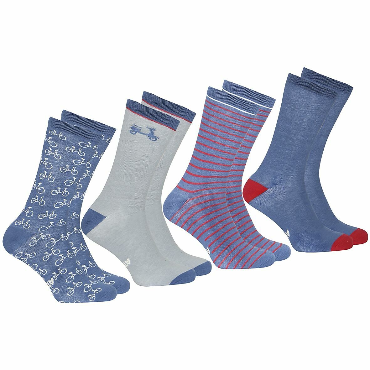 ATHENA<br>Conjunto de 4 pares de meias estampadas
