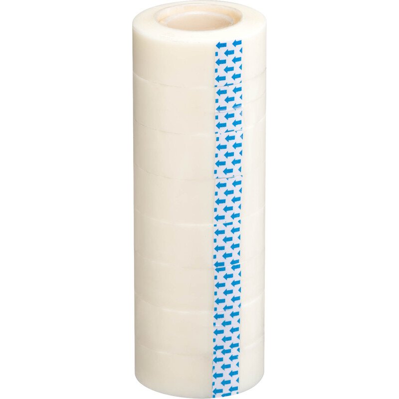Ruban adhésif invisible budget - Largeur 19 mm x longueur 33 m - Lot de 8