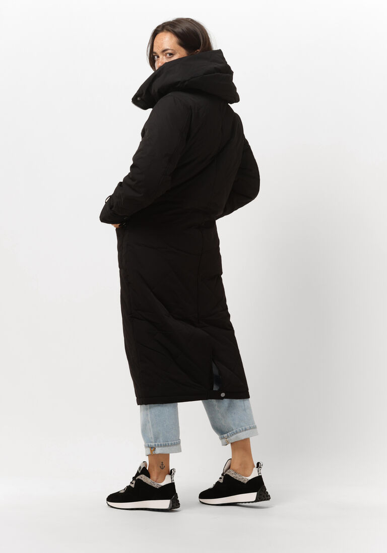 OBJECT zwarte object gewatteerde jas katie long coat
