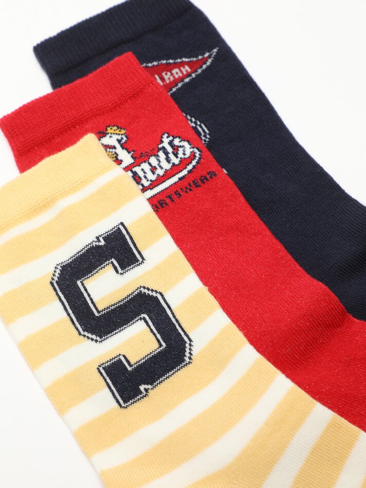 Pacote com 3 meias estampadas com os Peanuts™ - Cores sortidas