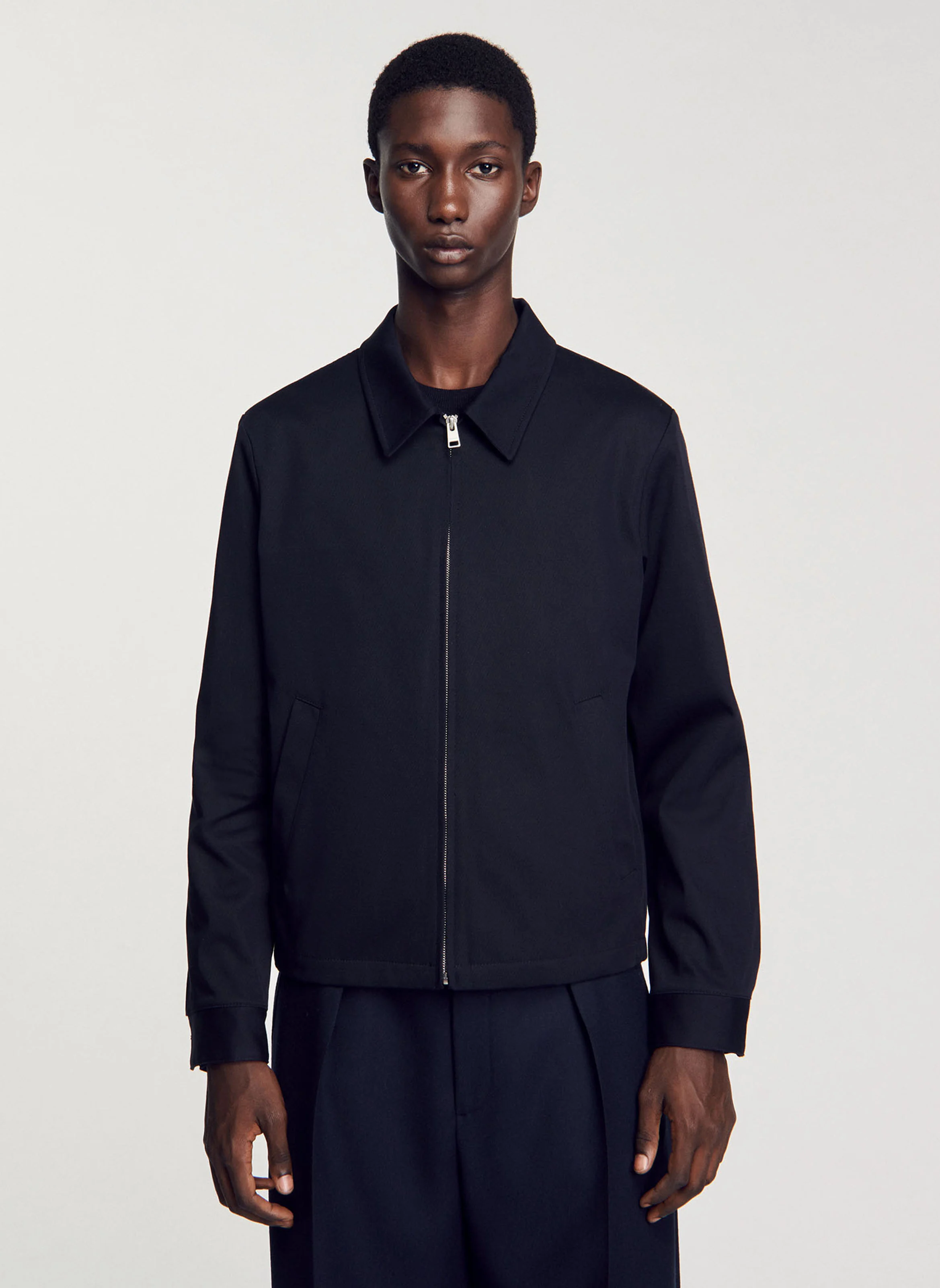 Blouson regular-fit en coton | Bleu