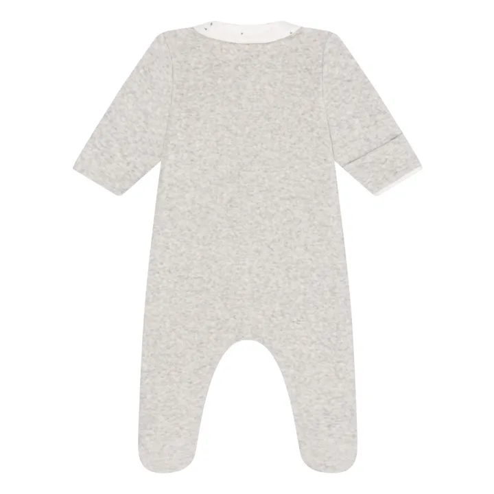 Petit Bateau Pyjama Malotelli Velours | Gris chiné
