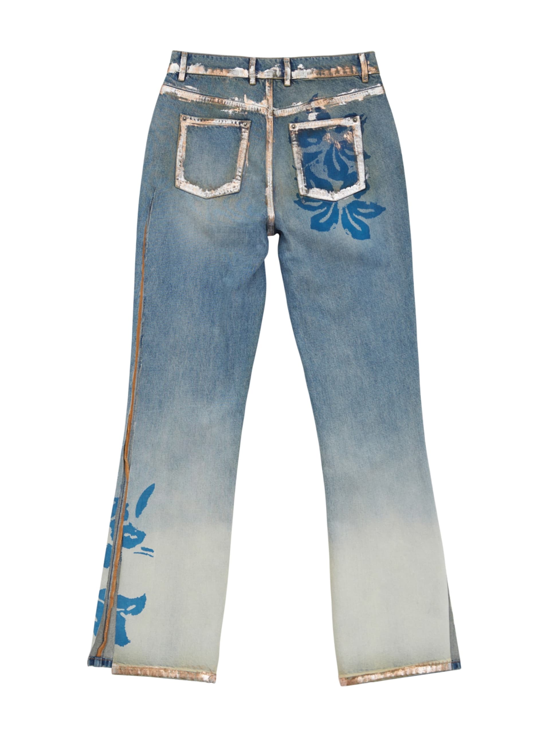Calça jeans floral