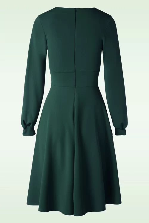 Vintage Chic for Topvintage Helaine swingjurk in bosgroen