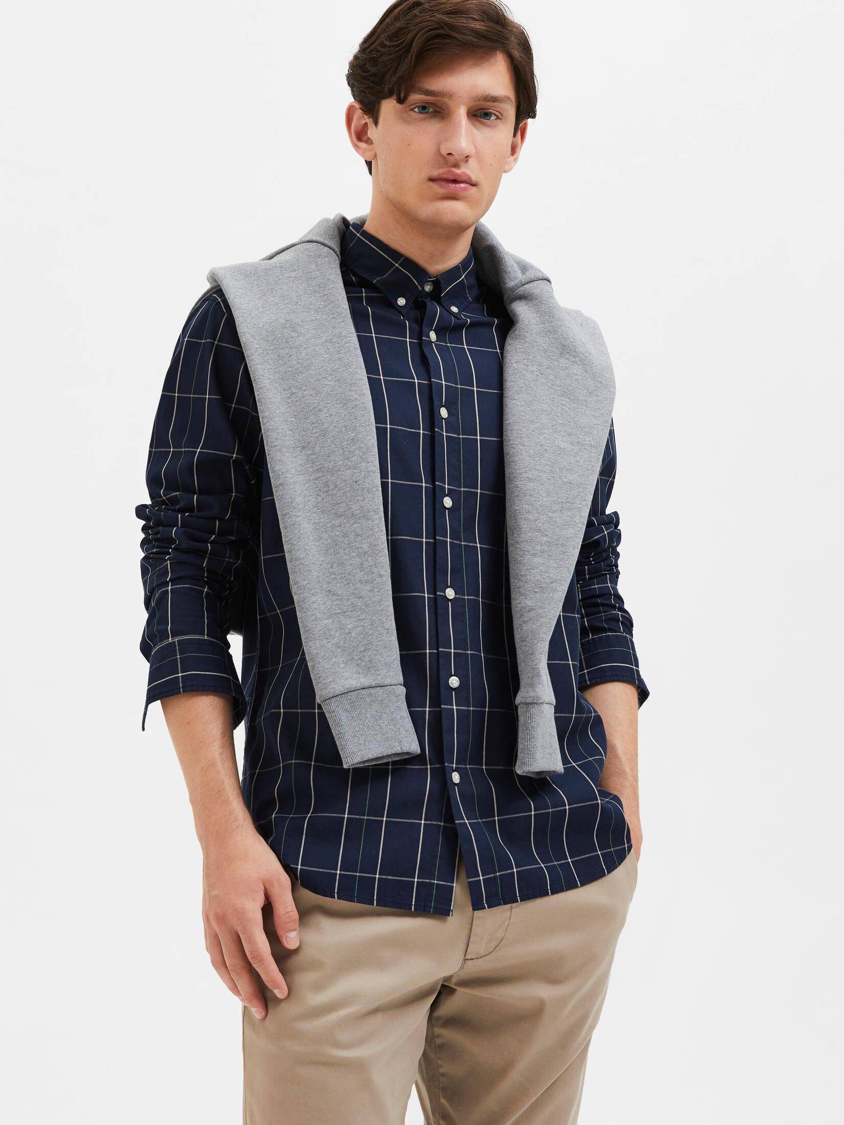 Selected Homme| Herrem Hemd SLIMTHEO Langarm