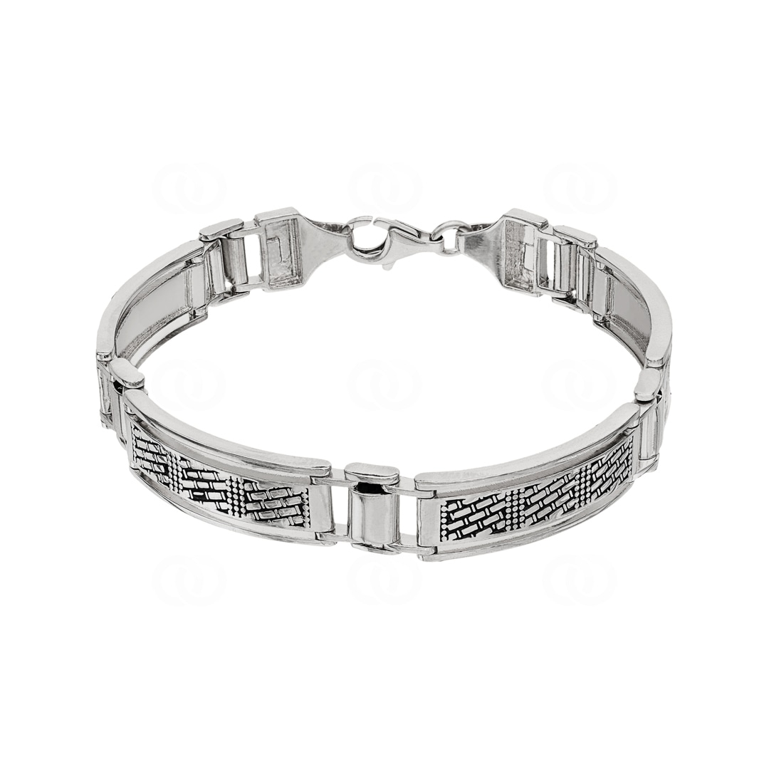 Armband 925 Silber rhodiniert 9.5mm - 19cm