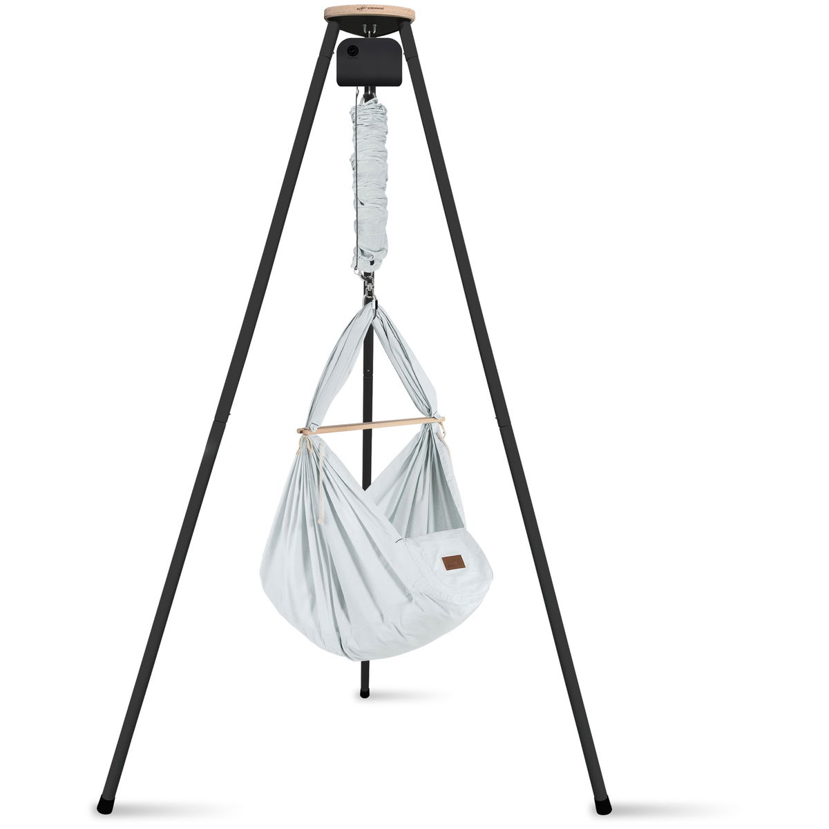 SCHMUSEWOLKESCHMUSEWOLKE   Tipi anthrazit mit anthrazit Motor und Bio Federwiege air grey Kunstfaser